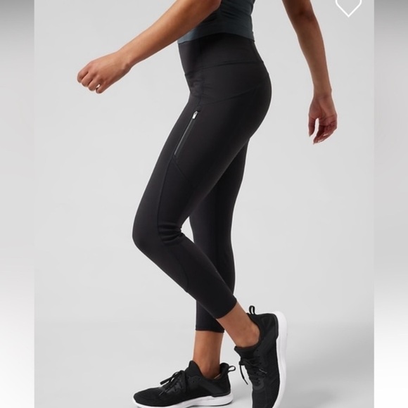 Athleta Rainier Unbrushed 7/8 Tight // Black - Picture 3 of 8